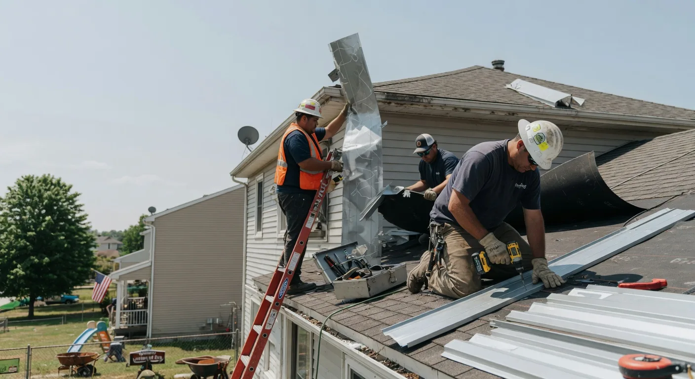 Storm Damage Metal Roof Repair in Jewett, OH